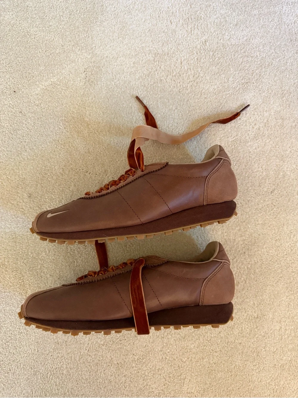 Nike LD-1000 “Edition A” Brown Leather Sneakers with Satin Laces